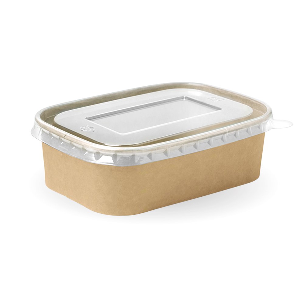 500mL - 1000mL Clear PET Lid For Rectangular Container - TEM IMPORTS™