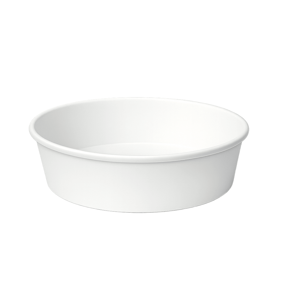500mL PE Coated White Paper Salad Bowl - TEM IMPORTS™