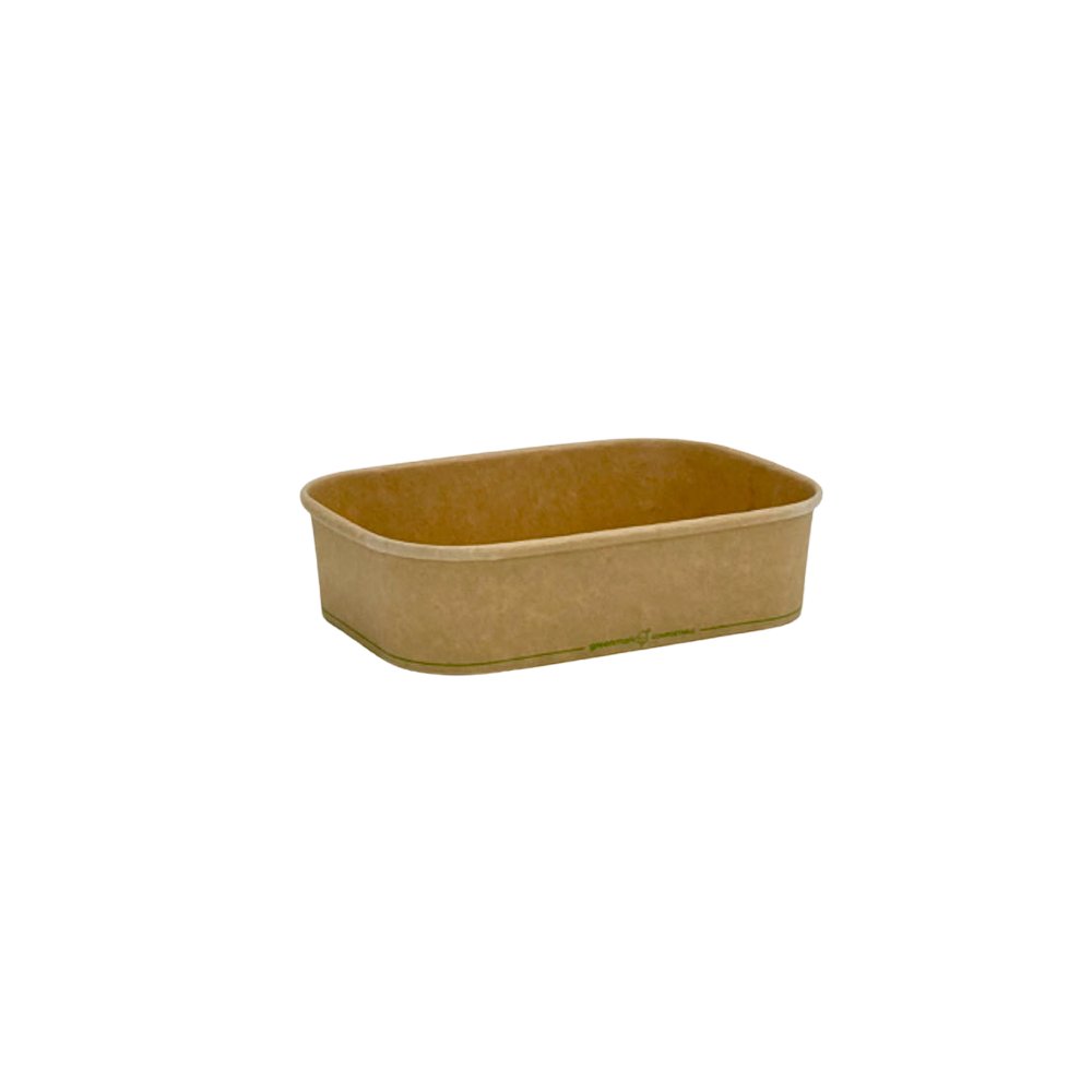 500mL PLA Coated Kraft Rectangular Container - TEM IMPORTS™