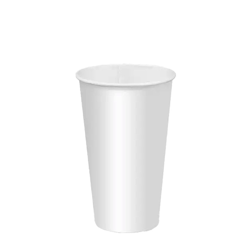 500mL/16oz (90mm) White Cold Paper BioCup - 1000/CTN - TEM IMPORTS™