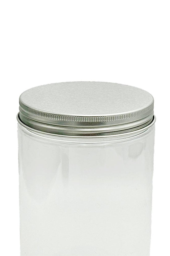 500mL/89mm Neck Straight Sided Plastic Jar With Metal Lid - TEM IMPORTS™