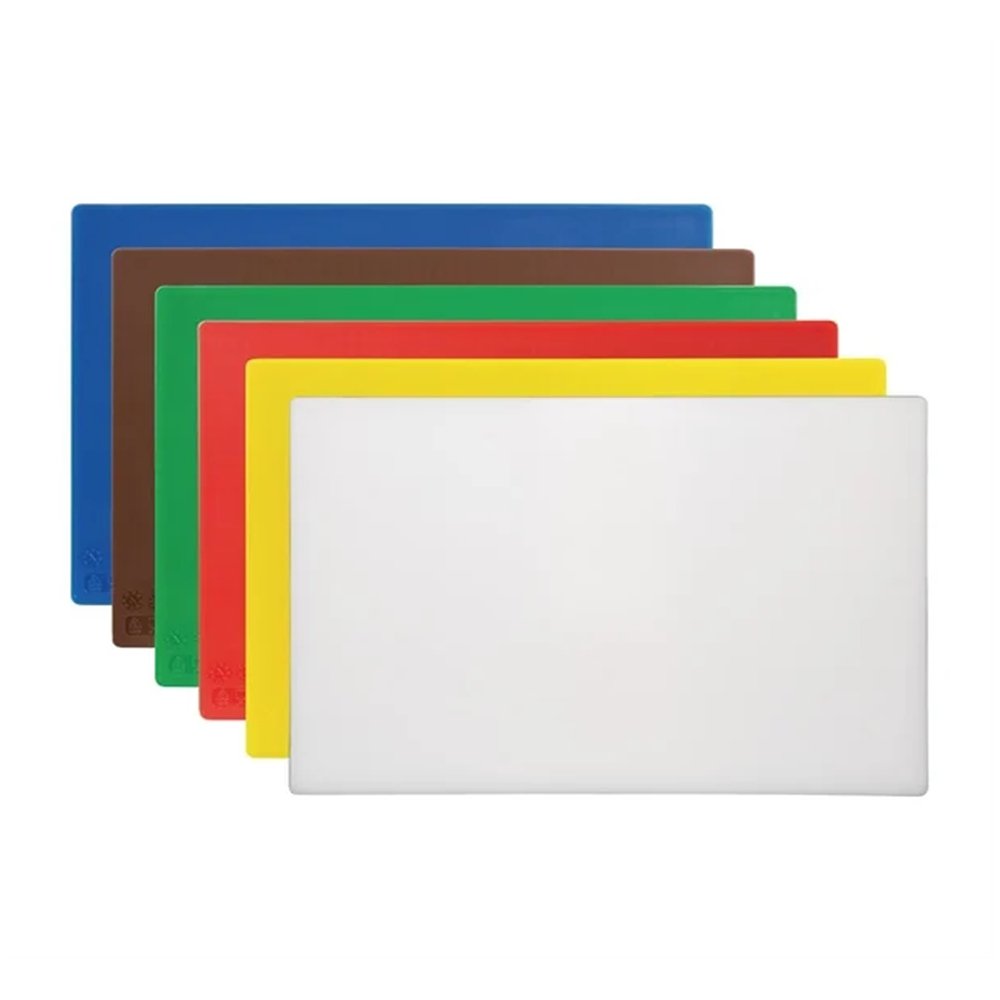 50cm x 38cm Coloured P.E Cutting Board Set (6) - 19mm Thick - TEM IMPORTS™