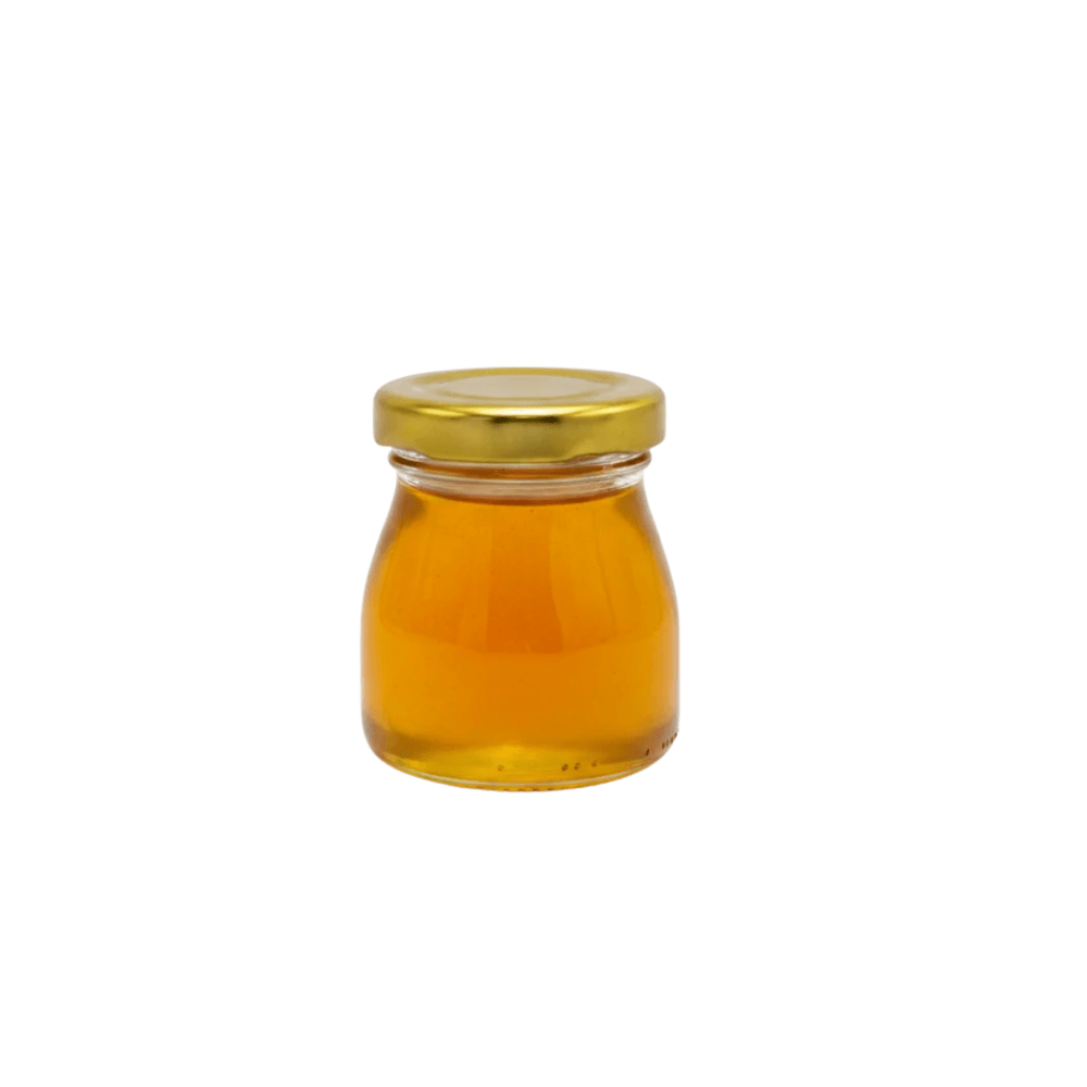 50mL Glass Food Jar with Gold Metal Twist Lid - TEM IMPORTS™