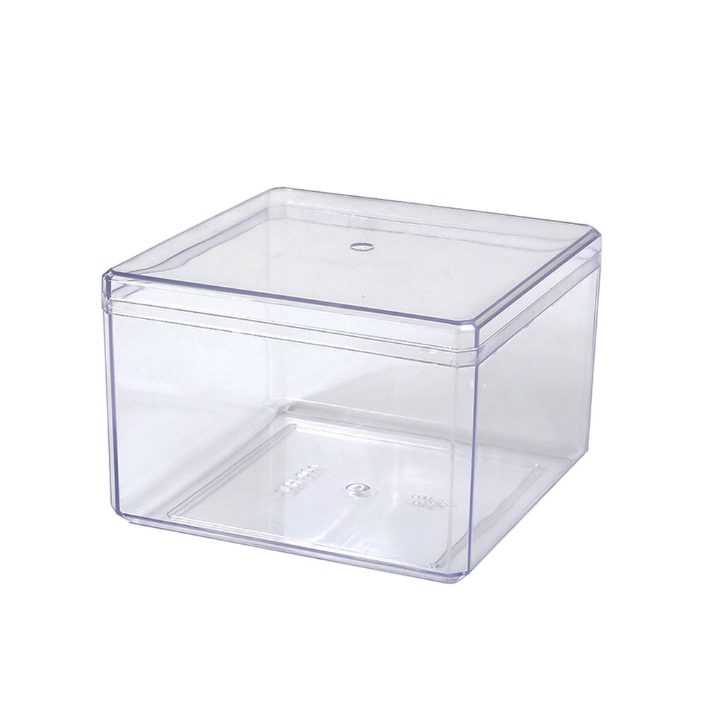 550mL Clear Square Container With Hard Lid - TEM IMPORTS™