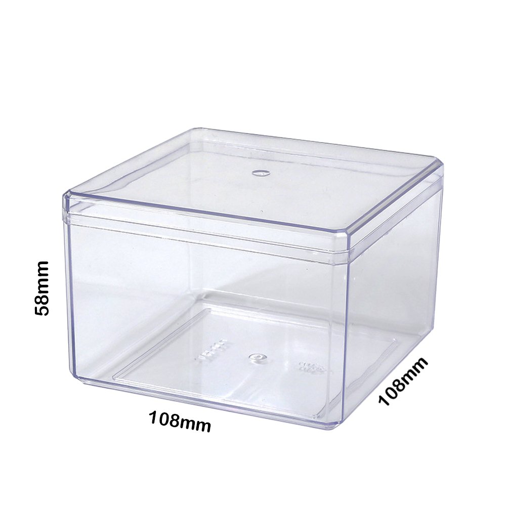 550mL Clear Square Container With Hard Lid - TEM IMPORTS™