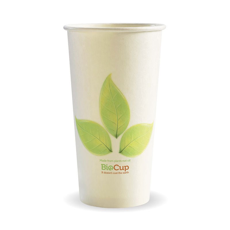 595mL/20oz (90mm) Leaf Single Wall BioCup - 500/CTN - TEM IMPORTS™