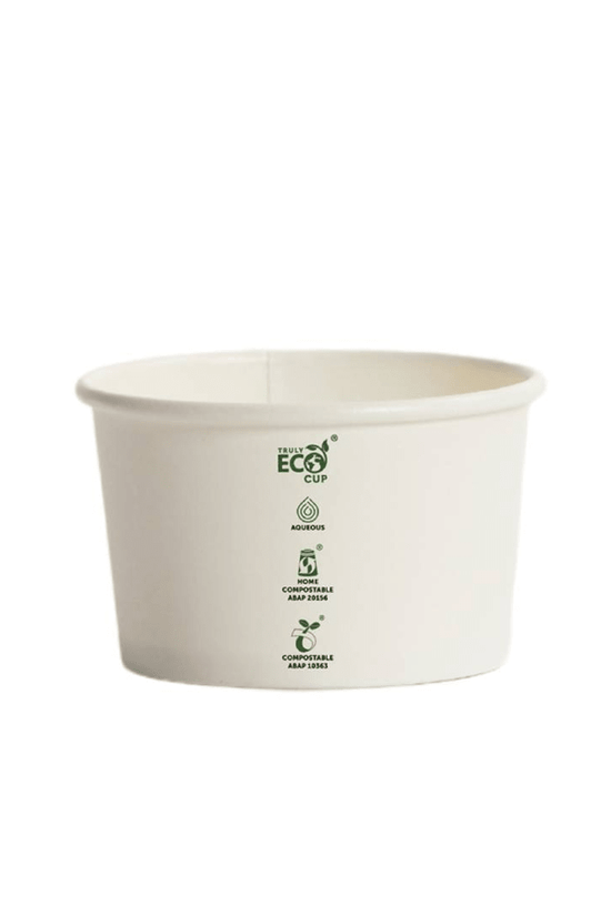 5oz Aqueous Coated Ice Cream Truly Eco Cup White - 1000/CTN - TEM IMPORTS™