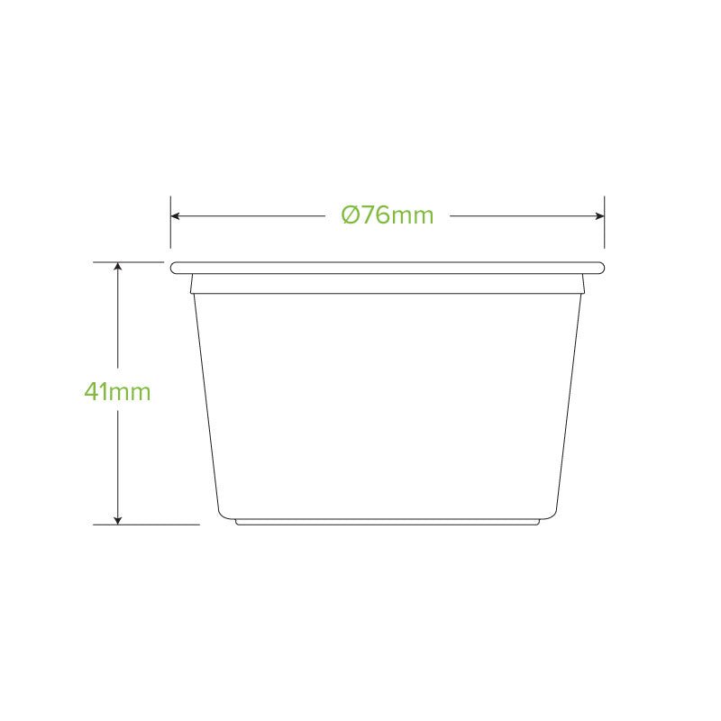 5oz/140mL (76mm) Clear Sauce BioCup - 1000pcs/ctn - TEM IMPORTS™