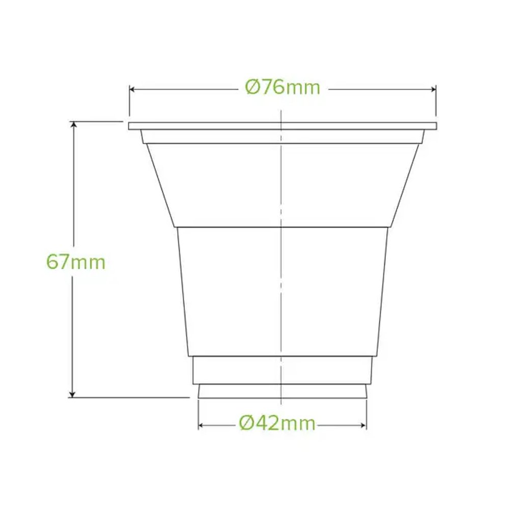 5oz/150mL Clear (76mm) PET Unbranded BioCup - 2000/CTN - TEM IMPORTS™