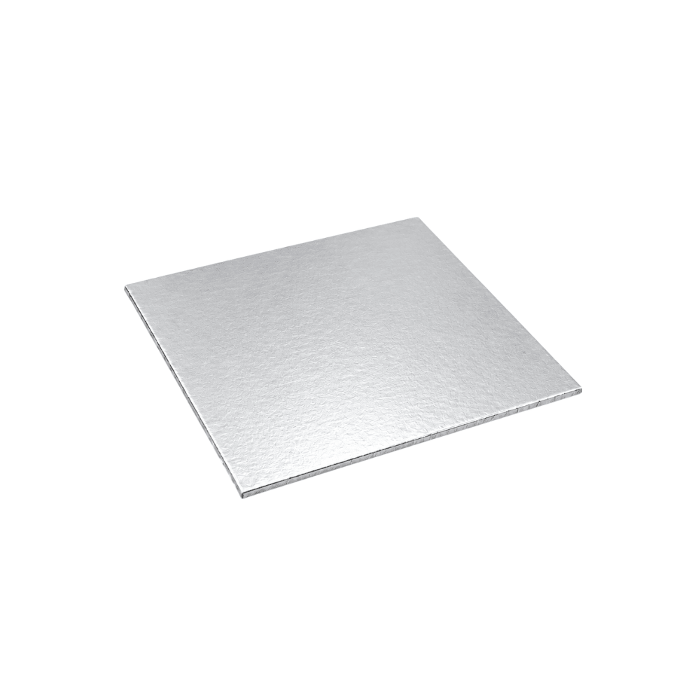 6 Inch Square Silver Foil Cake Board – Standard Cake Board - TEM IMPORTS™