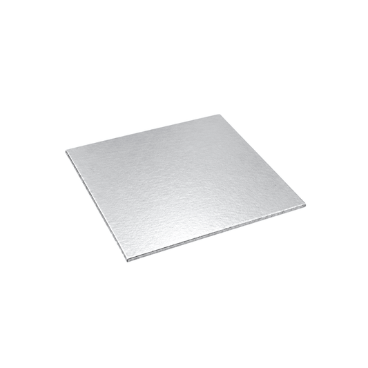 6 Inch Square Silver Foil Cake Board – Standard Cake Board - TEM IMPORTS™