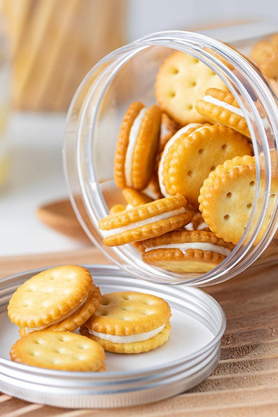 600mL/89mm Neck Straight Sided Plastic Jar With Lid - TEM IMPORTS™