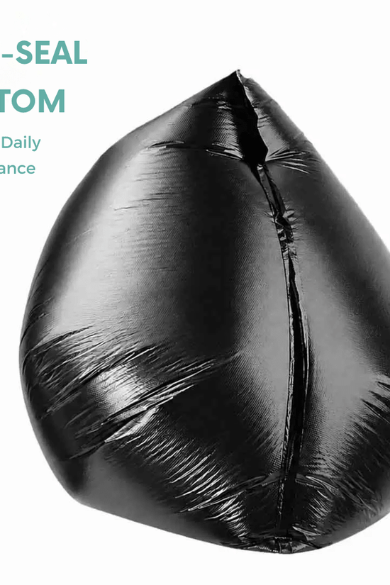 60L Black Heavy-Duty LDPE Flat-Sealed Bin Liners (Carton of 250) - TEM IMPORTS™