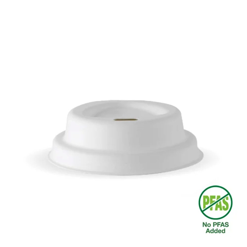 63mm / 4oz White Plant Fibre BioCup Lid - 2000pcs/Ctn - TEM IMPORTS™