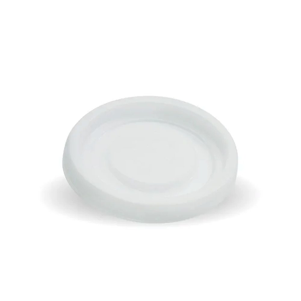 63mm / 4oz White PS No Hole BioCup Lid - 1000pcs/Ctn - TEM IMPORTS™