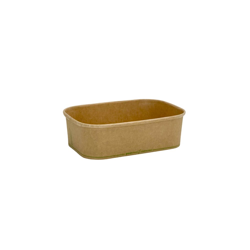 650mL PLA Coated Kraft Rectangular Container - TEM IMPORTS™