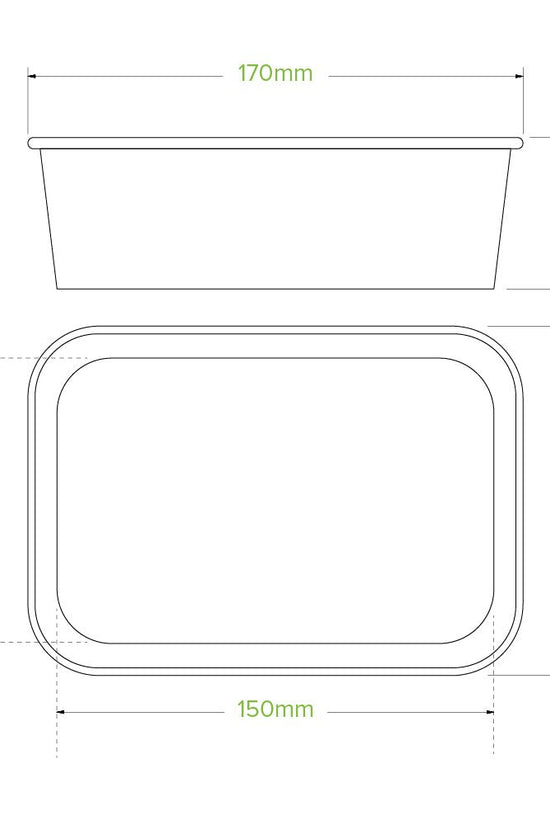 650mL White BioBoard Takeaway Base - 300pcs/Ctn - TEM IMPORTS™