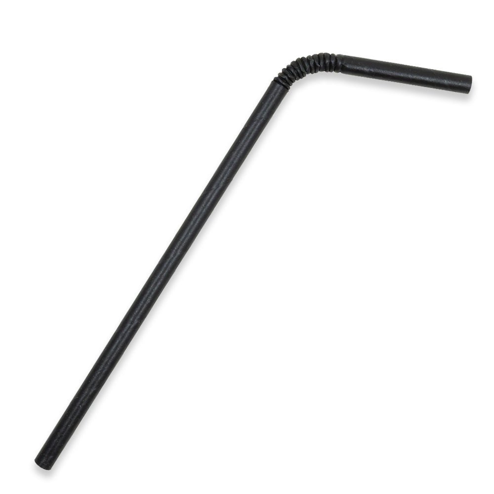 6mm Regular Black Bendy BioStraw - 2500pcs/Ctn - TEM IMPORTS™