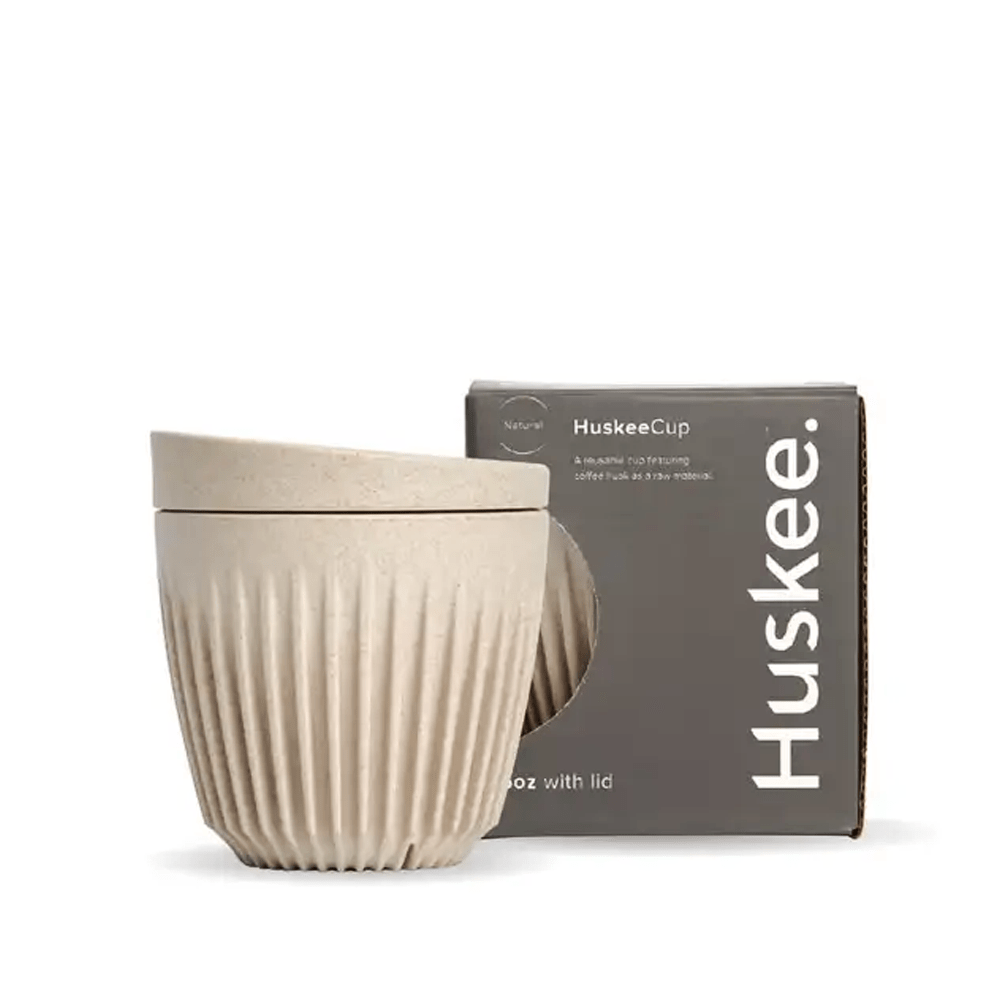 6oz Natural HuskeeCup & Lid - TEM IMPORTS™