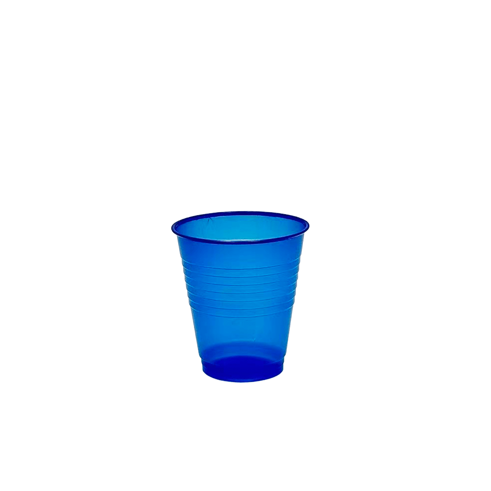6oz/180mL Blue Plastic Water Cup - 40/PKT - TEM IMPORTS™
