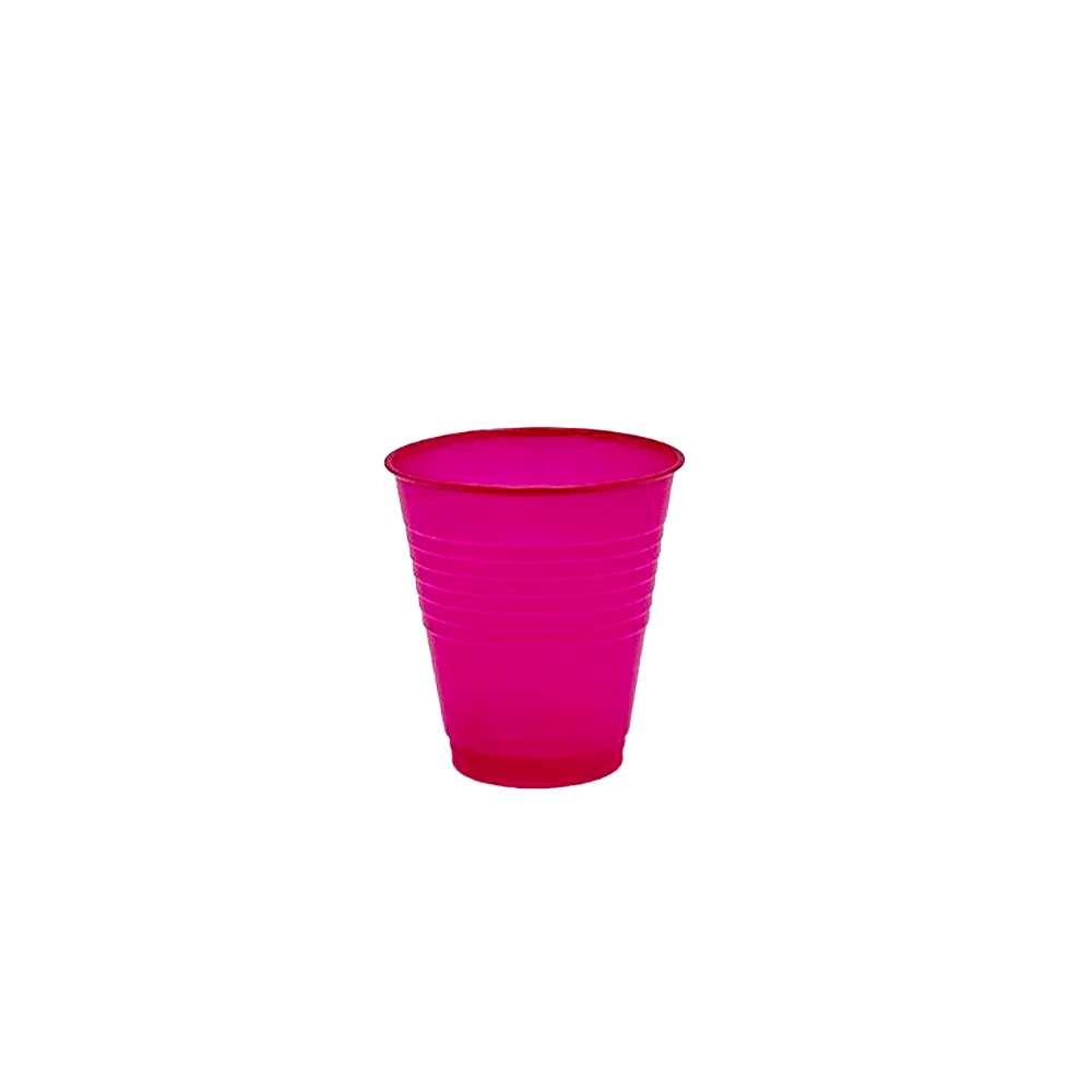 6oz/180mL Magenta Plastic Water Cup - 40/PKT - TEM IMPORTS™