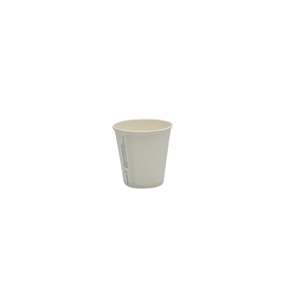 6oz/180mL PLA Coated SW (D/80mm) Paper Cup Plain White - TEM IMPORTS™