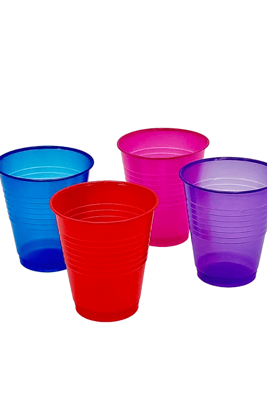 6oz/180mL Purple Plastic Water Cup - 40/PKT - TEM IMPORTS™
