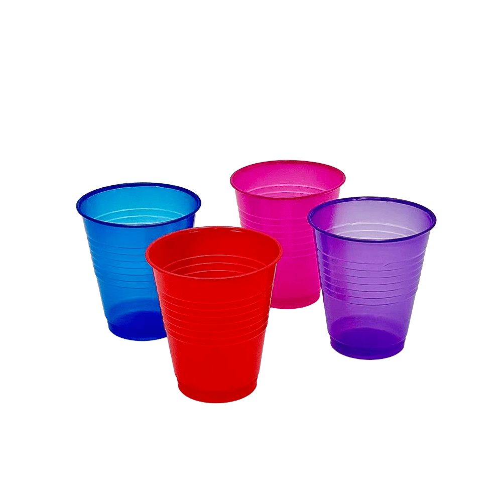 6oz/180mL Purple Plastic Water Cup - 40/PKT - TEM IMPORTS™