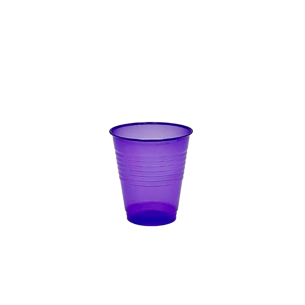 6oz/180mL Purple Plastic Water Cup - 40/PKT - TEM IMPORTS™