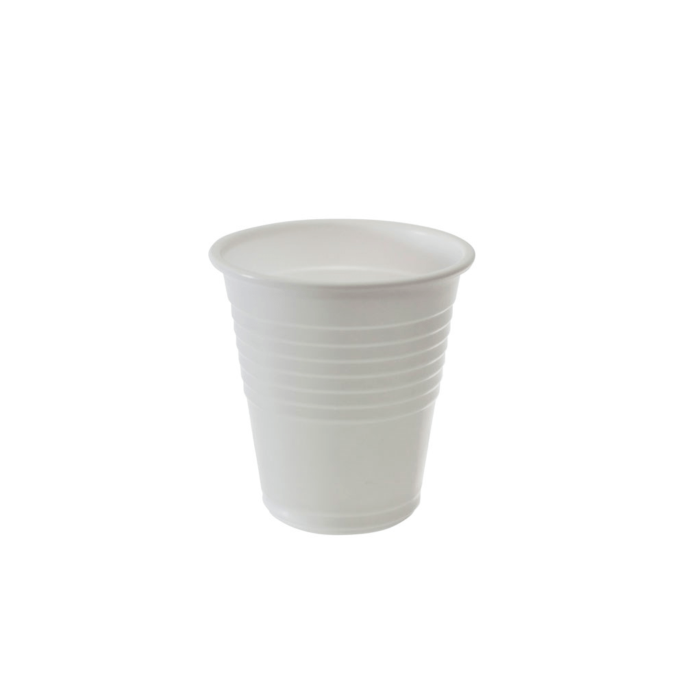 6oz/180mL White Plastic Water Cup - 50/PKT - TEM IMPORTS™