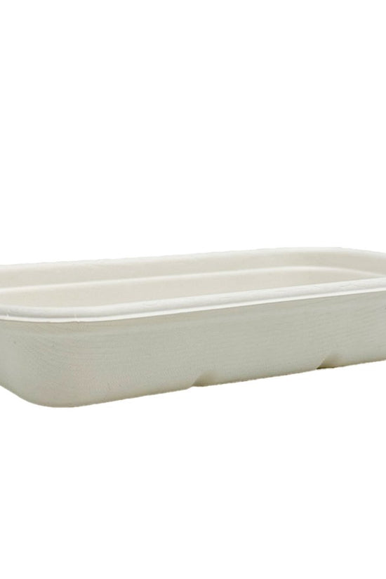 700mL White Sugarcane Rectangular Tray - TEM IMPORTS™