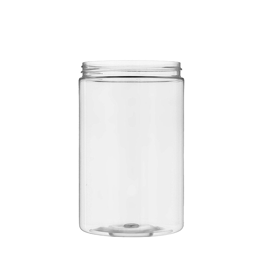 700mL/83mm Neck Straight Sided Plastic Jar With Metal Lid - TEM IMPORTS™