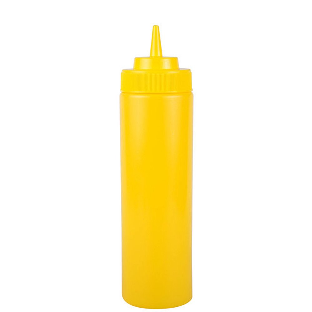 708mL Yellow Plastic Squeeze Bottle Wide Mouth - TEM IMPORTS™