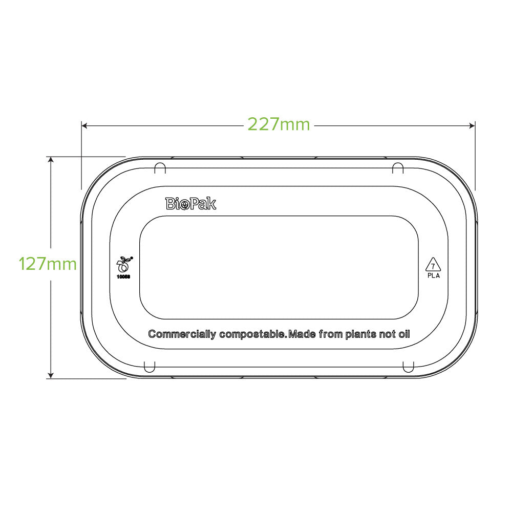 750 & 1000mL Clear PLA Takeaway Lid - 500pcs/Ctn - TEM IMPORTS™