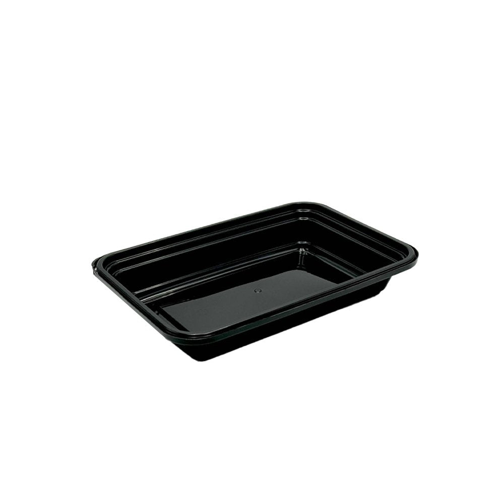 750mL Black Rectangular Tamper Proof Container With Clear Lid - TEM IMPORTS™