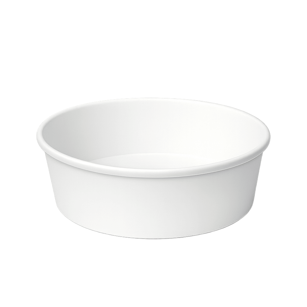 750mL PE Coated White Paper Salad Bowl - TEM IMPORTS™