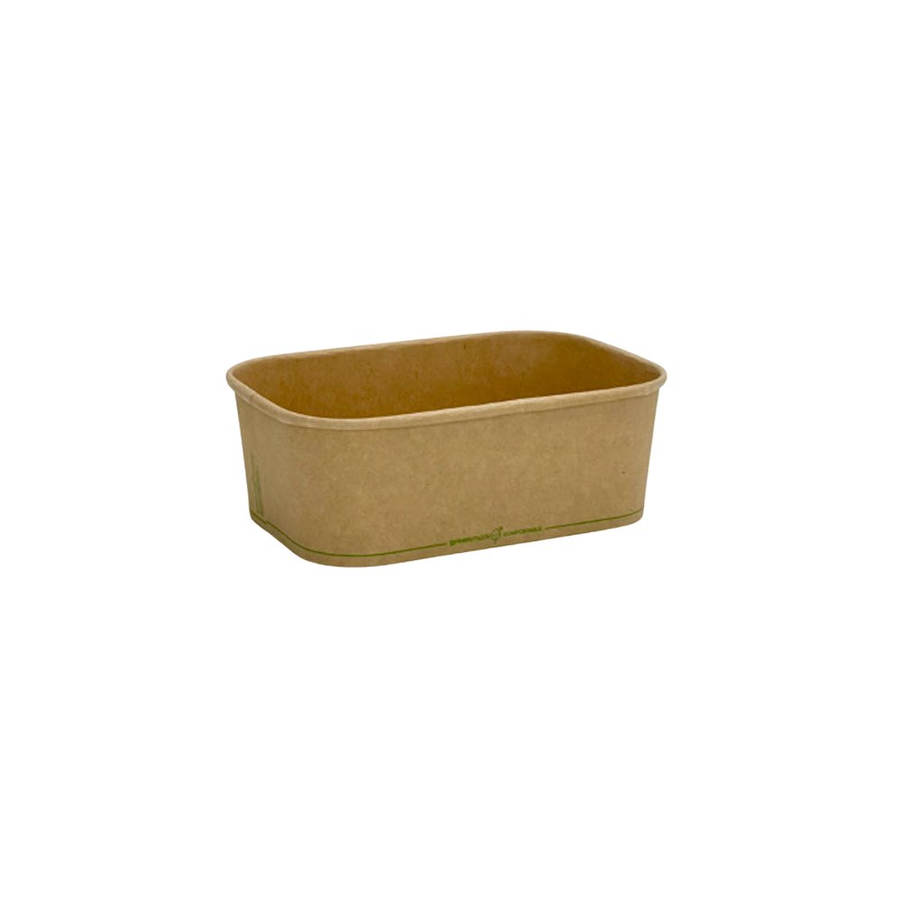 750mL PLA Coated Kraft Rectangular Container - TEM IMPORTS™