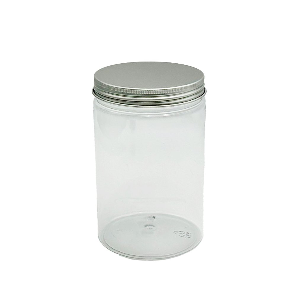 750mL/89mm Neck Straight Sided Plastic Jar With Metal Lid - TEM IMPORTS™