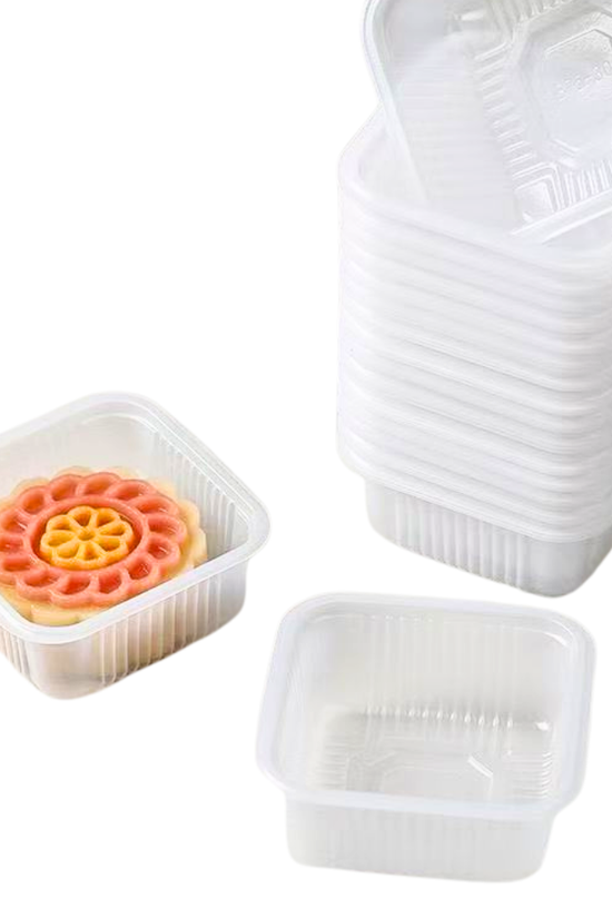 Food-Grade Plastic Mooncake Trays Matt Clear - 80x80