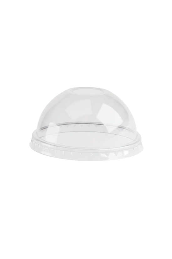 85mm Clear PET Dome Lid No Hole – Fits 5oz Cups