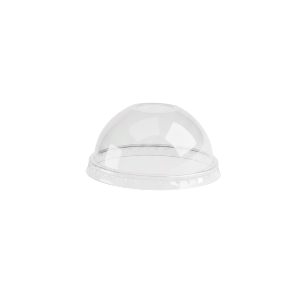 85mm Clear PET Dome Lid No Hole – Fits 5oz Cups