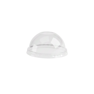 85mm Clear PET Dome Lid No Hole – Fits 5oz Cups