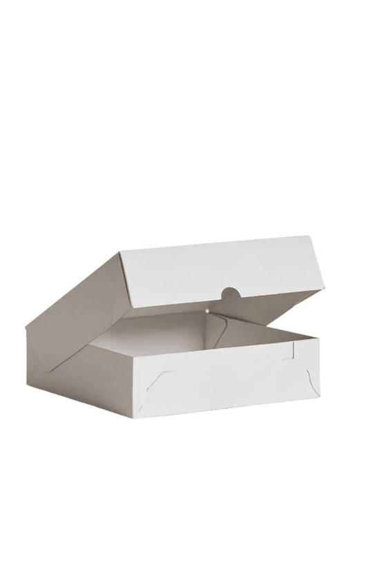 8" Inch Easy Fold White Corrugated Cake Box - 100/CTN - TEM IMPORTS™