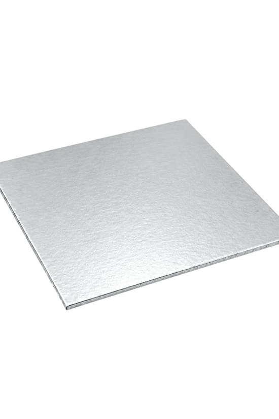 8 Inch Square Silver Foil Cake Board – Standard Cake Board - TEM IMPORTS™