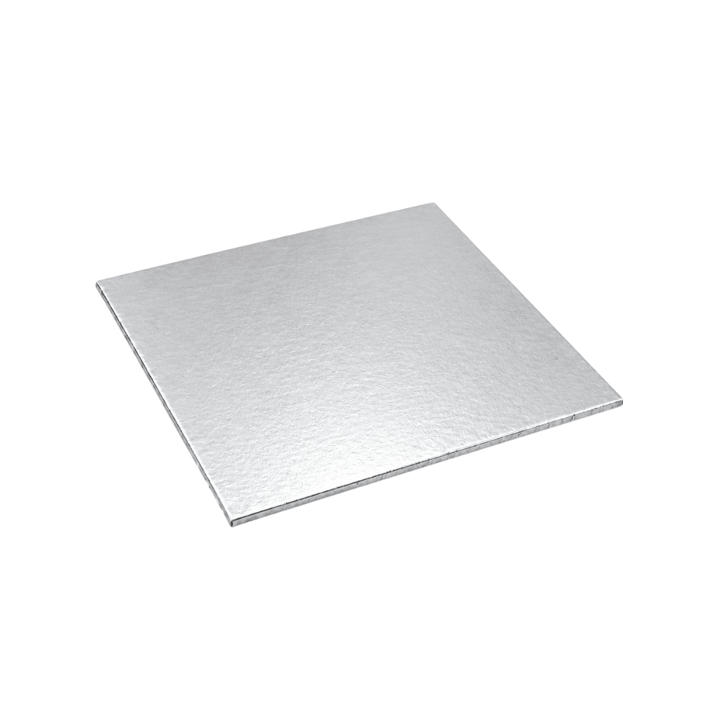 8 Inch Square Silver Foil Cake Board – Standard Cake Board - TEM IMPORTS™