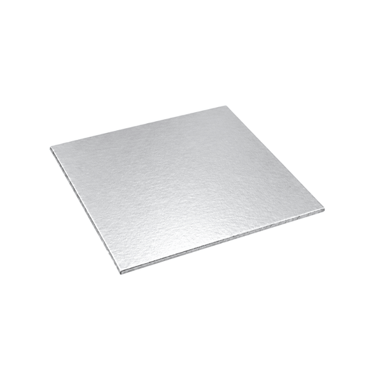 8 Inch Square Silver Foil Cake Board – Standard Cake Board - TEM IMPORTS™