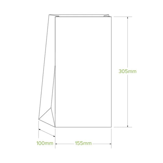 #8 SOS Kraft Paper Bag - 1000/CTN - TEM IMPORTS™