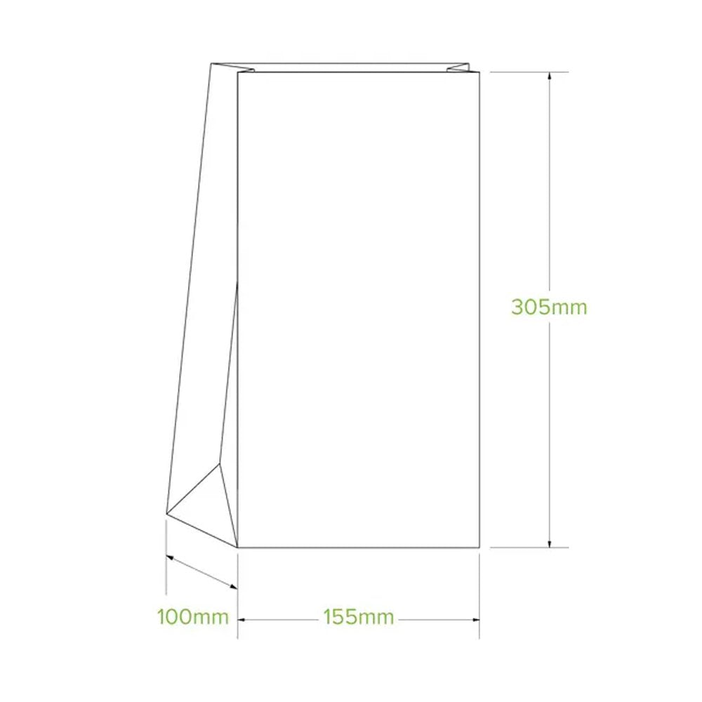 #8 SOS White Paper Bag - 1000/CTN - TEM IMPORTS™