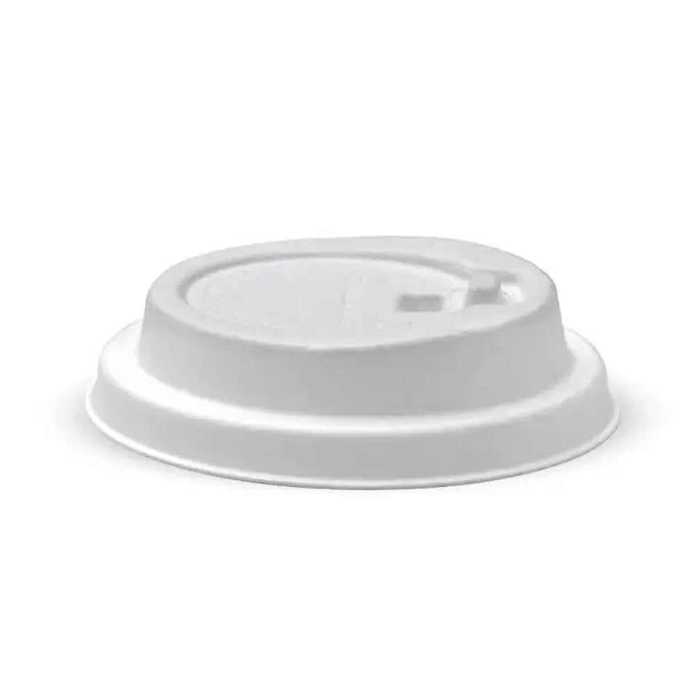 80mm Small White Reclosable Plant Fibre Lid - 1000/CTN - TEM IMPORTS™