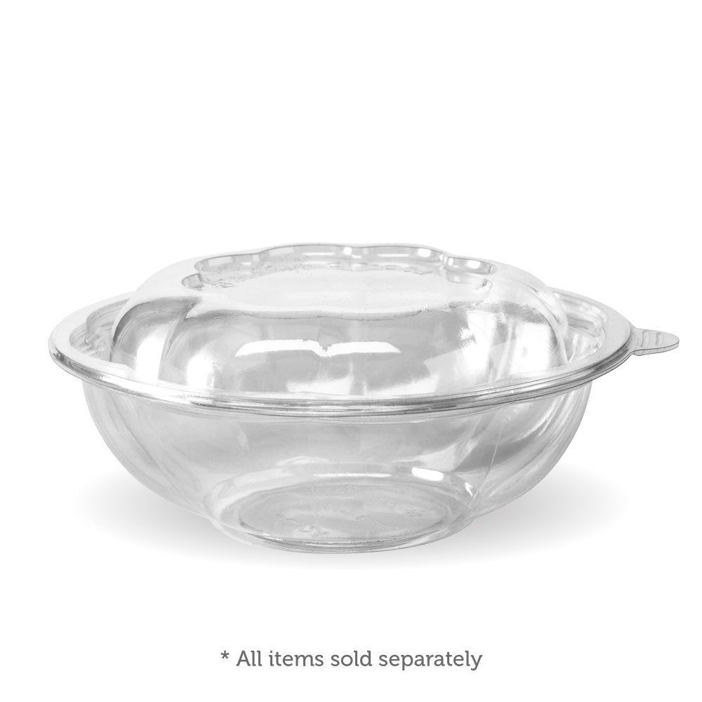 840 & 1,080mL / 24 & 32oz Clear Salad BioBowl Lid - 450/CTN - TEM IMPORTS™